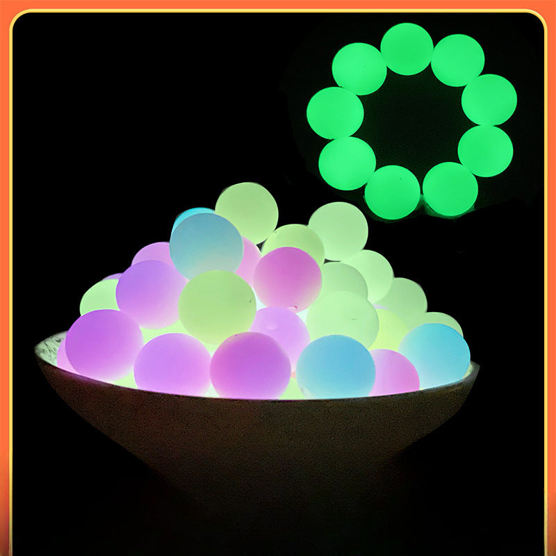 Wholesale 50pcs Luminous Round Beads Silicone Beads Jewelry Accessories Loose Beads
